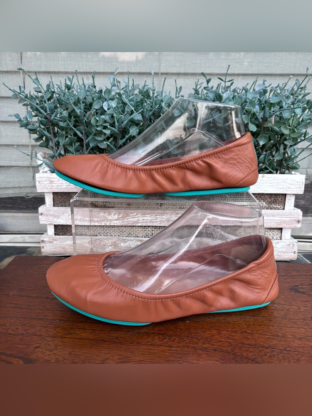 Tieks Chestnut Tan Leather Ballet Flats Womens 7